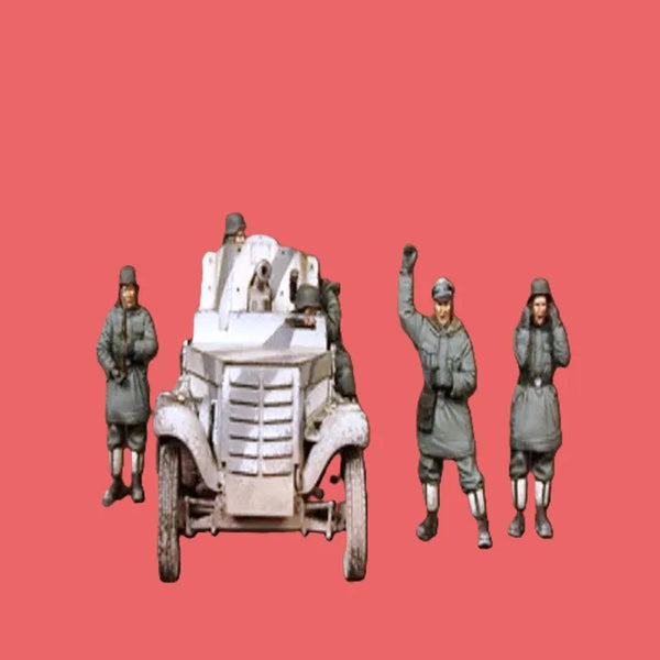 1/35 Soldiers, 4 Figures, Resin Model Figure Kit, Sci-Fi Theme, Unassembled and Unpainted
