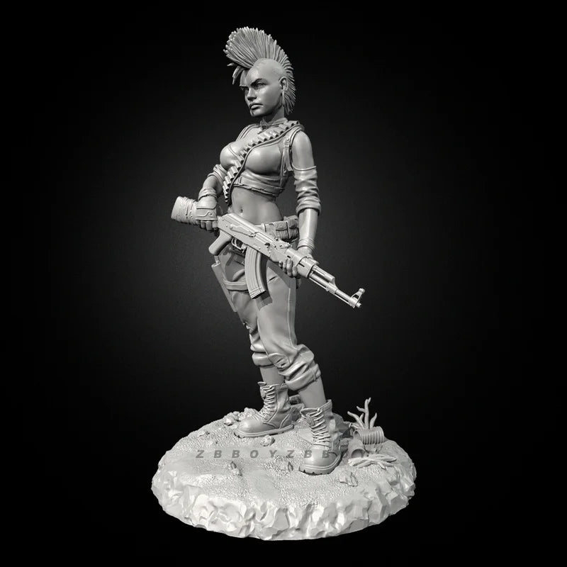 Sci-Fi Female Warrior — 75mm Resin Figure