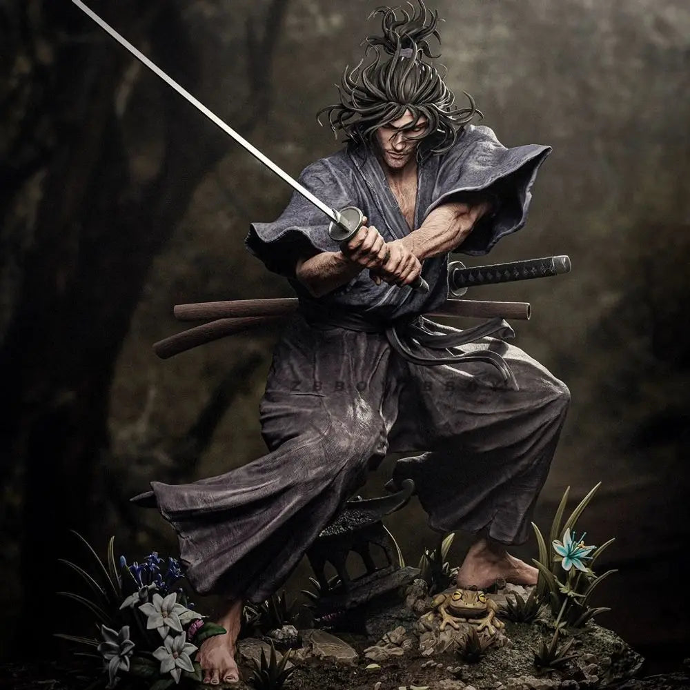 90mm Medieval Swordsman Musashi, Resin Model Figure Kit, Unassembled and Unpainted