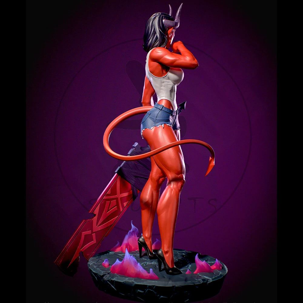 1/24 Warrior with Teal Hair and Sword, Resin Model Figure Kit, Anime Theme, Unassembled and Unpainted