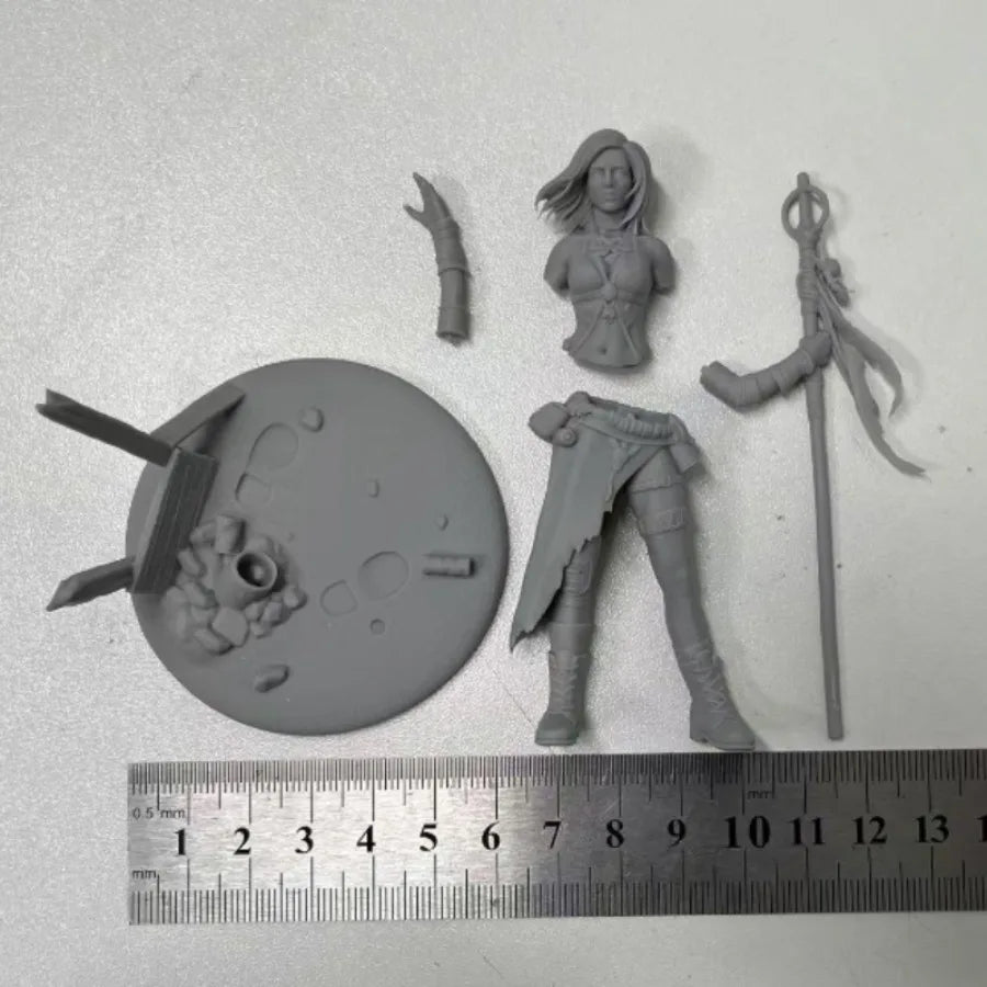 1/24 Wasteland Steampunk Warrior, Resin Model Figure Kit, Fantasy Theme, Unassembled and Unpainted