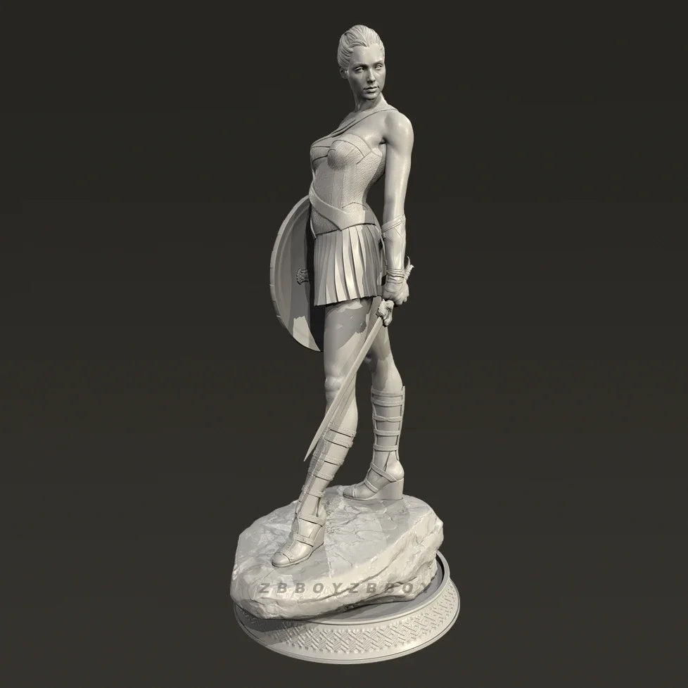90mm Amazon Warrior, Resin Model Figure Kit, Mythology Theme, Unassembled and Unpainted