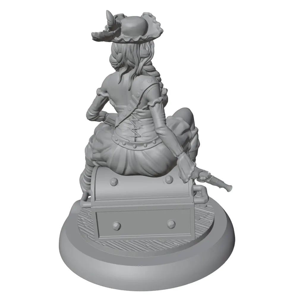 75mm Female Pirate, Resin Model Figure Kit, Unassembled and Unpainted