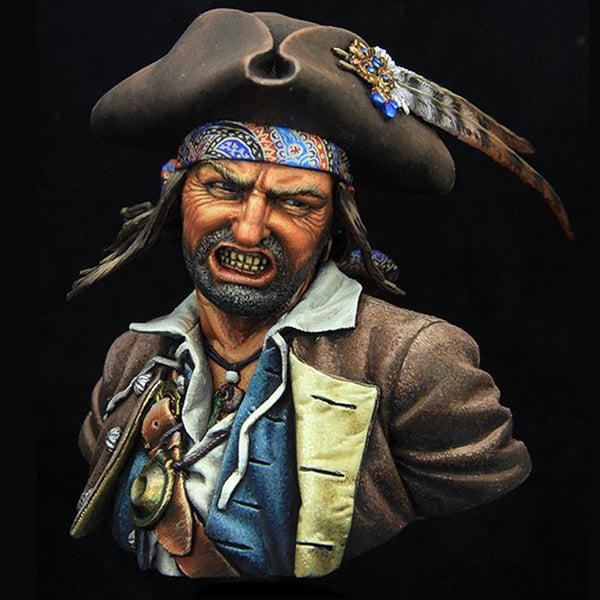 1/9 Pirate, Resin Model Bust Kit, Historical Theme, Unassembled and Unpainted