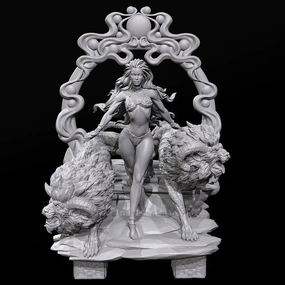 90mm Demonic Axe Knights, 8 Figures, Resin Model Figure Kit, Fantasy Theme, Unassembled and Unpainted