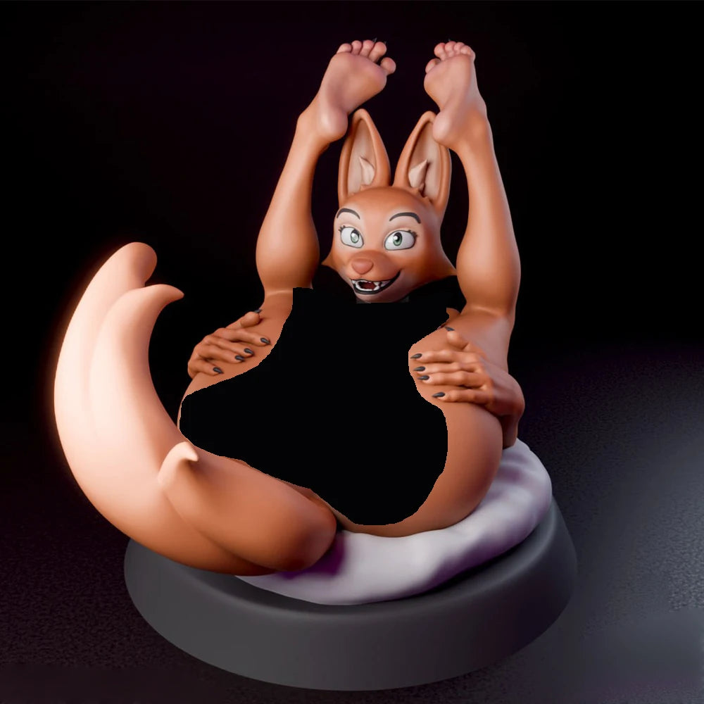 1/24 Anthropomorphic Fox Girl, Resin Model Figure Kit, Unassembled and Unpainted