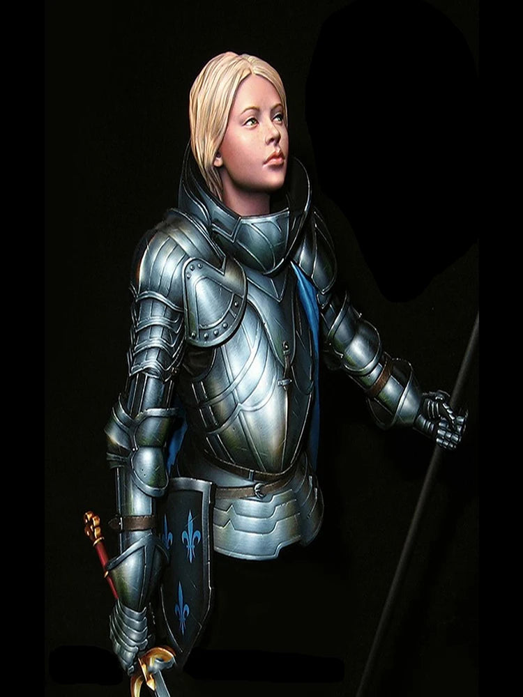1/10 Medieval Female Knight in Full Plate, Resin Model Bust Kit, Unassembled and Unpainted