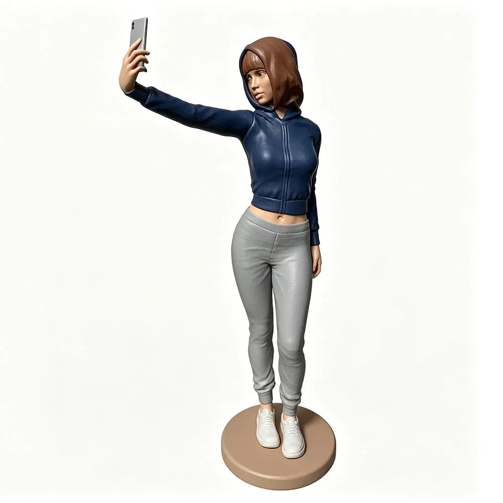 75mm Modern Girl, Resin Model Figure Kit, Unassembled and Unpainted