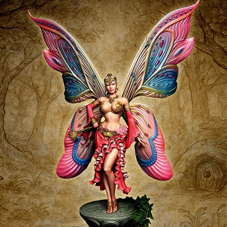 1/24 Butterfly Warrior, Resin Model Figure Kit, Fantasy Theme, Unassembled and Unpainted