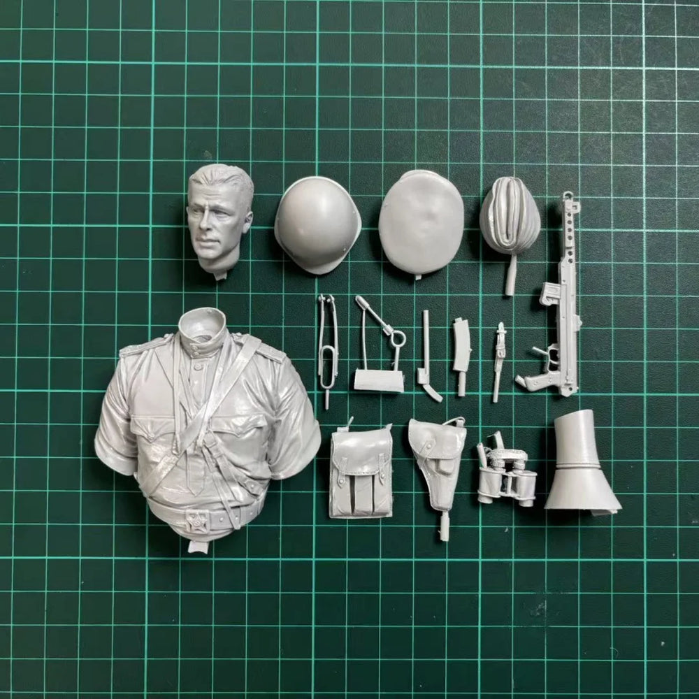 1/10 Cold War Soviet Commander, Resin Model Bust Kit, Unassembled and Unpainted