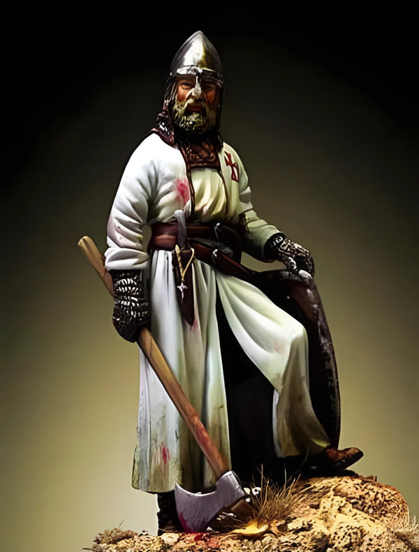 1/35 Medieval 13th Century Warrior with Axe, Resin Model Figure Kit, Unassembled and Unpainted