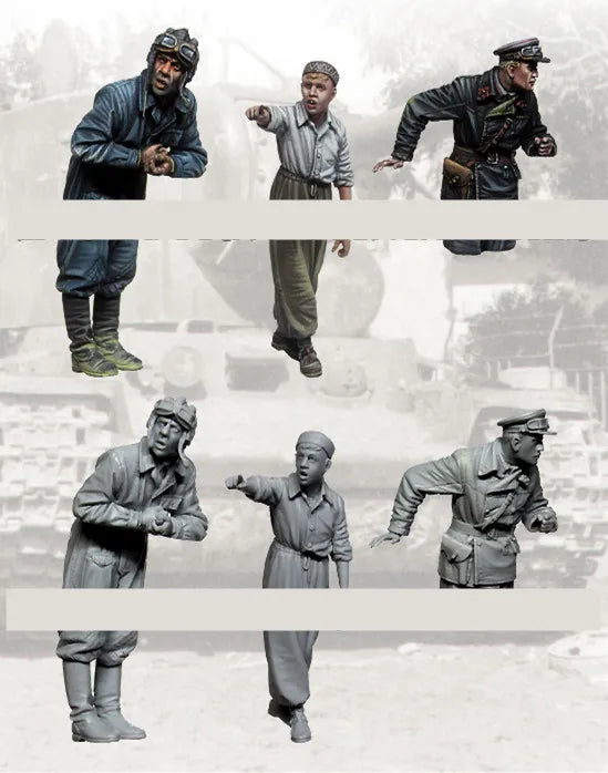 1/35 WWII German Infantry Squad in Combat Poses, 8 Figures, Resin Model Figure Kit, Unassembled and Unpainted