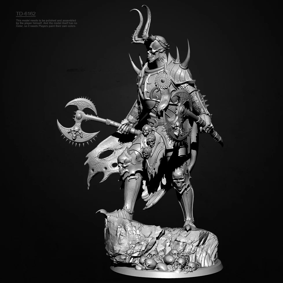 100mm Dark Fantasy Demonic Warrior, Resin Model Figure Kit, Fantasy Theme, Unassembled and Unpainted