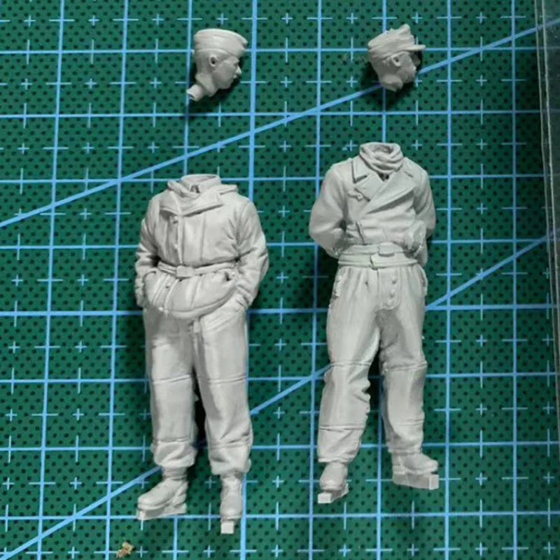 1/35 WWII Infantry Combat Squad, 6 Figures, Resin Model Figure Kit, Unassembled and Unpainted