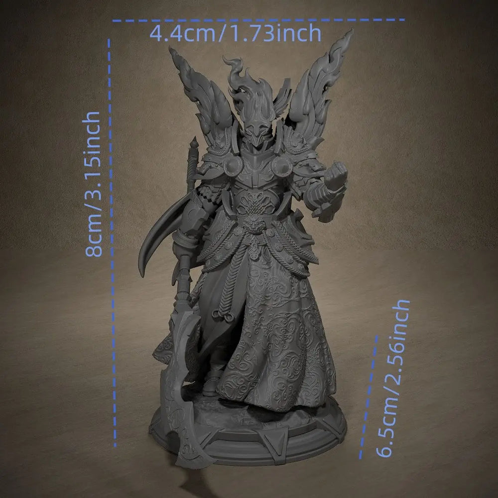 80mm Dark Fantasy Demon, Resin Model Figure Kit, Fantasy Theme, Unassembled and Unpainted