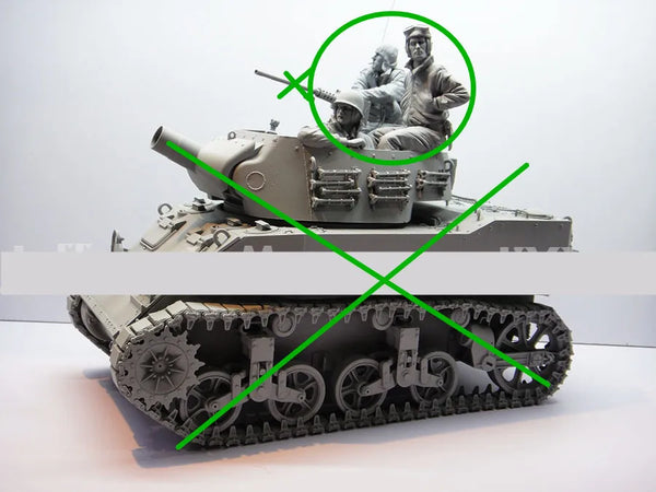 1/16 WWII German Tank Crew Operating Turret, 3 Figures, Resin Model Figure Kit, Unassembled and Unpainted