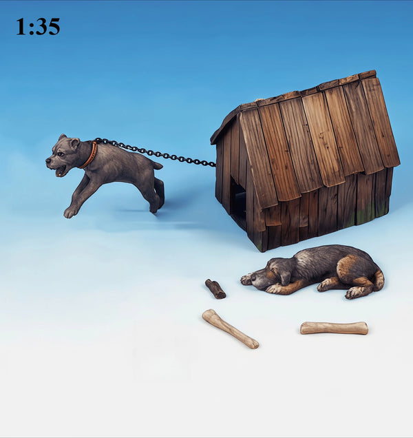1/35 Hippo-like Creatures, 2 Figures, Resin Model Creature Kit, Wildlife Theme, Unassembled and Unpainted
