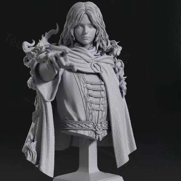 Fire Witch, Resin Model Figure Kit, Fantasy Theme, Unassembled and Unpainted