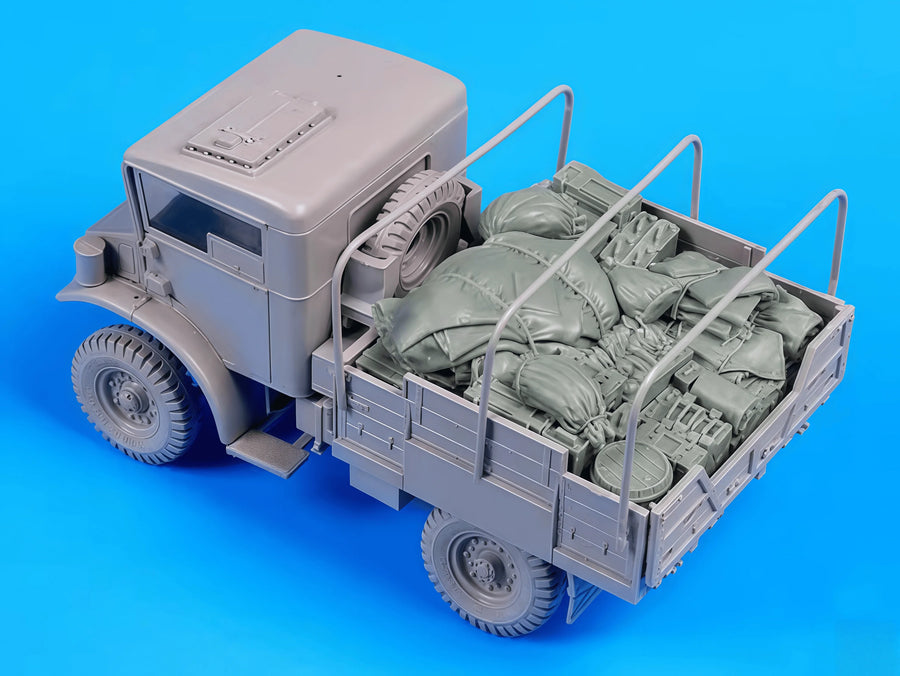 WWII Soviet Studebaker US6 Supply Truck with Cargo Load 1/35 Resin Vehicle Kit - resin model view 2