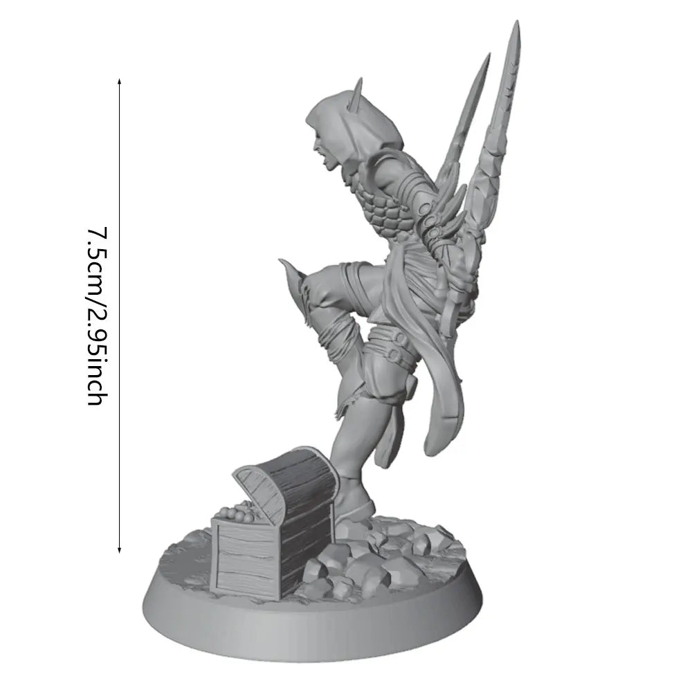 1/24 1/24 Demonic Assassin, Resin Model Figure Kit, Fantasy Theme, Unassembled and Unpainted