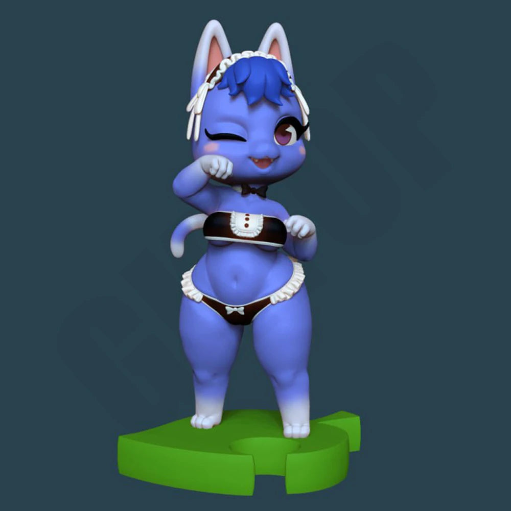 1/24 Catgirl with Chain Bikini, Resin Model Figure Kit, Anime Theme, Unassembled and Unpainted