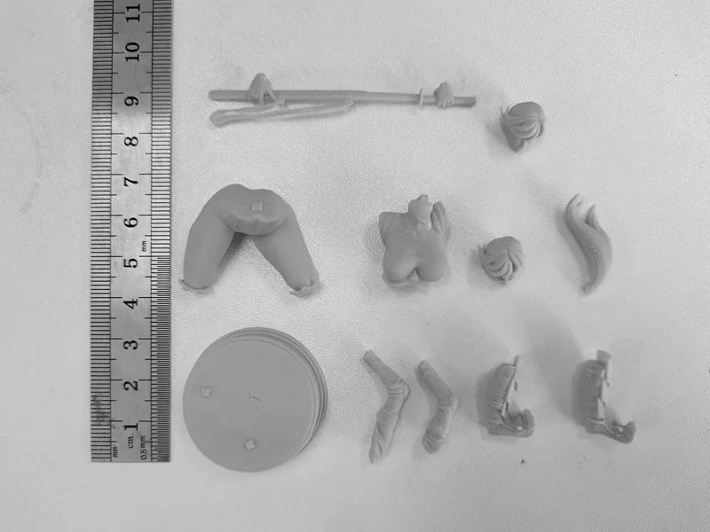 1/24 Sci-Fi Ninja Girl Sara, Resin Model Figure Kit, Anime Theme, Unassembled and Unpainted