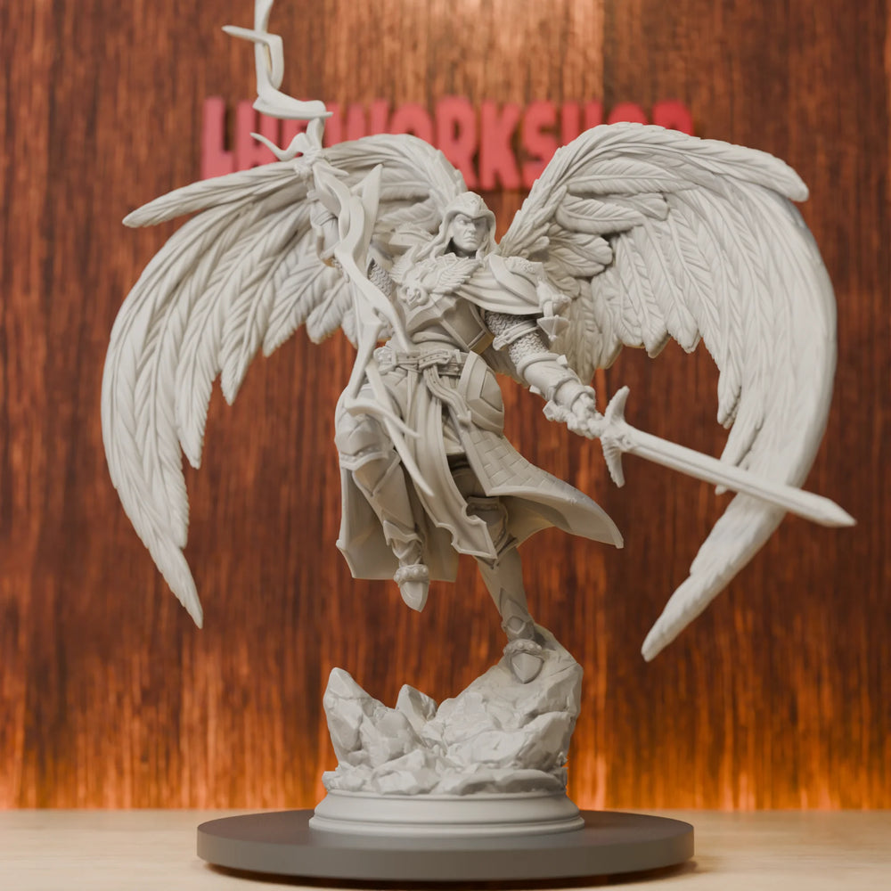28mm Celestial Angel, Resin Model Figure Kit, Fantasy Theme, Unassembled and Unpainted