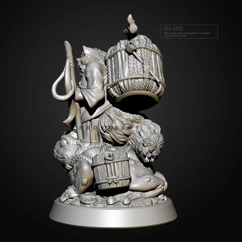 75mm Oni Demon, Resin Model Figure Kit, Fantasy Theme, Unassembled and Unpainted