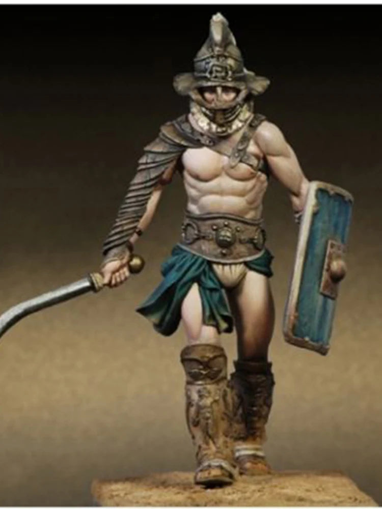 1/24 Barbarian Warrior with Tribal Armor, Resin Model Figure Kit, Fantasy Theme, Unassembled and Unpainted