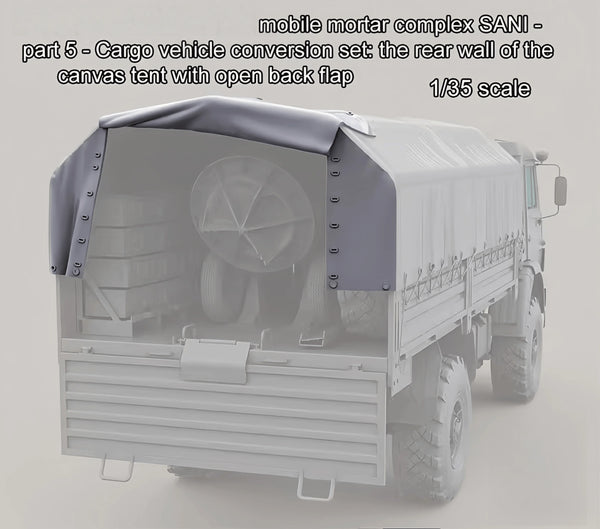 1/35 WWII Transport Truck, Resin Model Vehicle Kit, Unassembled and Unpainted