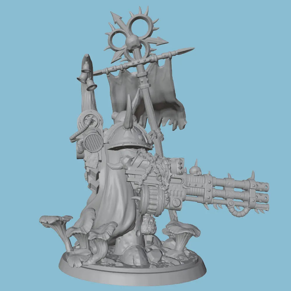 55mm Demonic Chaos Warriors, 5 Figures, Resin Model Figure Kit, Fantasy Theme, Unassembled and Unpainted