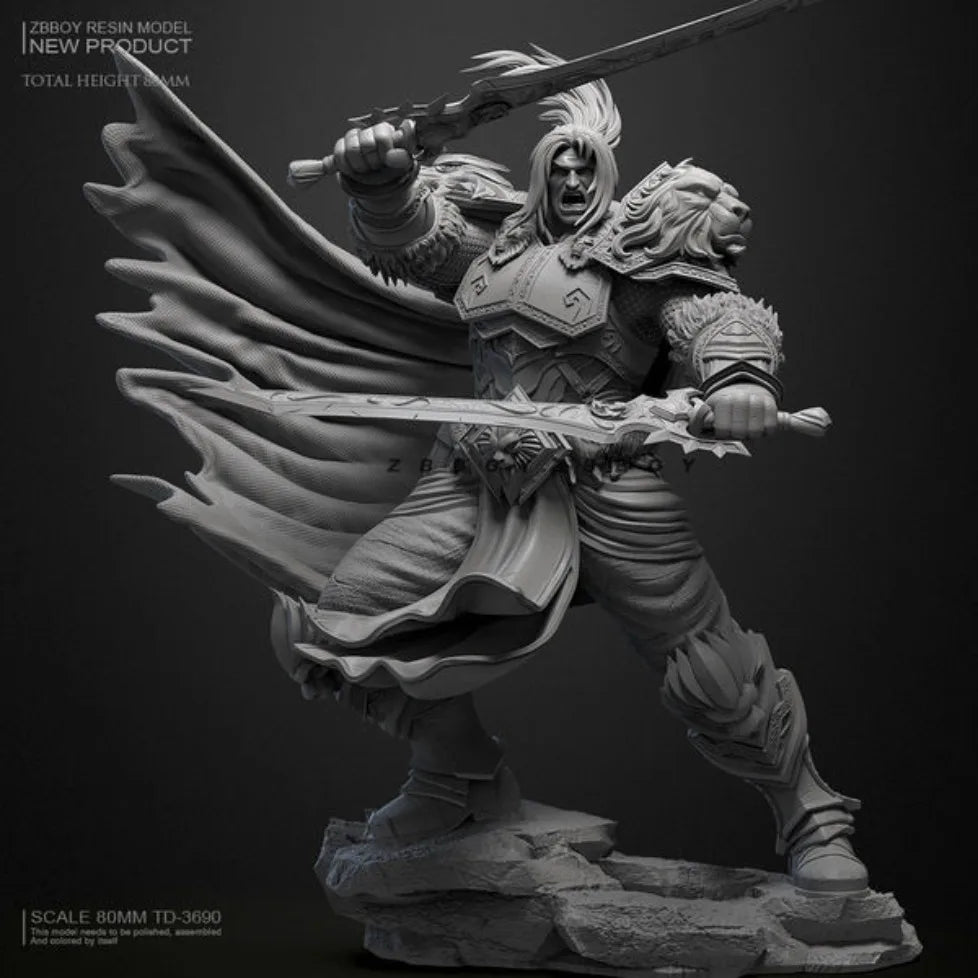 80mm God General Varian, Resin Model Figure Kit, Fantasy Theme, Unassembled and Unpainted