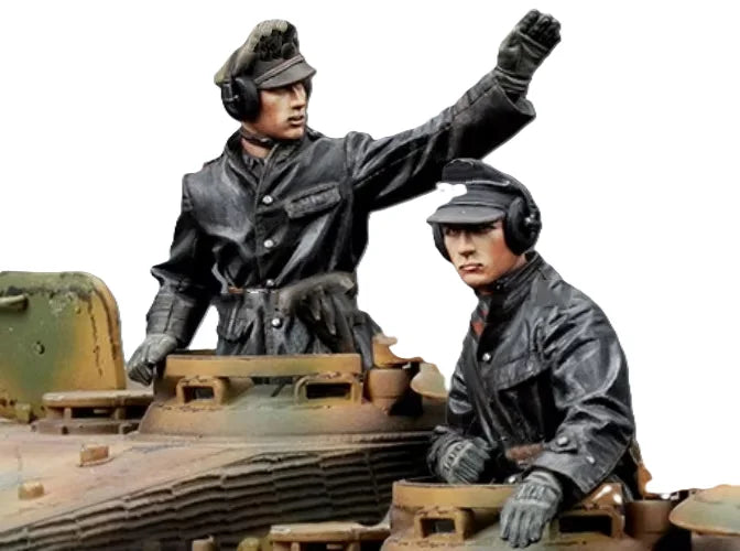 1/35 WWII German Trench Soldiers, 2 Figures, Resin Model Figure Kit, Unassembled and Unpainted