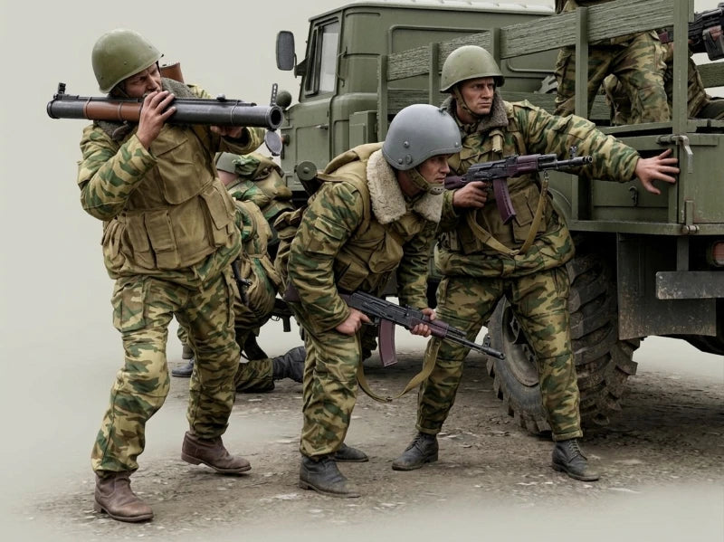 1/16 Modern Russian Tactical Squad in Assault, 6 Figures, Resin Model Figure Kit, Unassembled and Unpainted