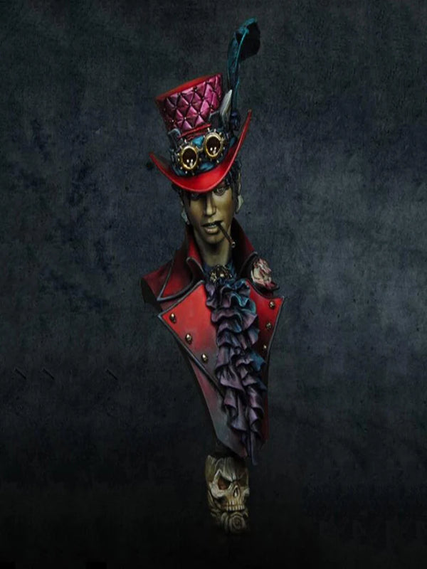 1/10 Officer with Plumed Helm, Resin Model Bust Kit, Fantasy Theme, Unassembled and Unpainted