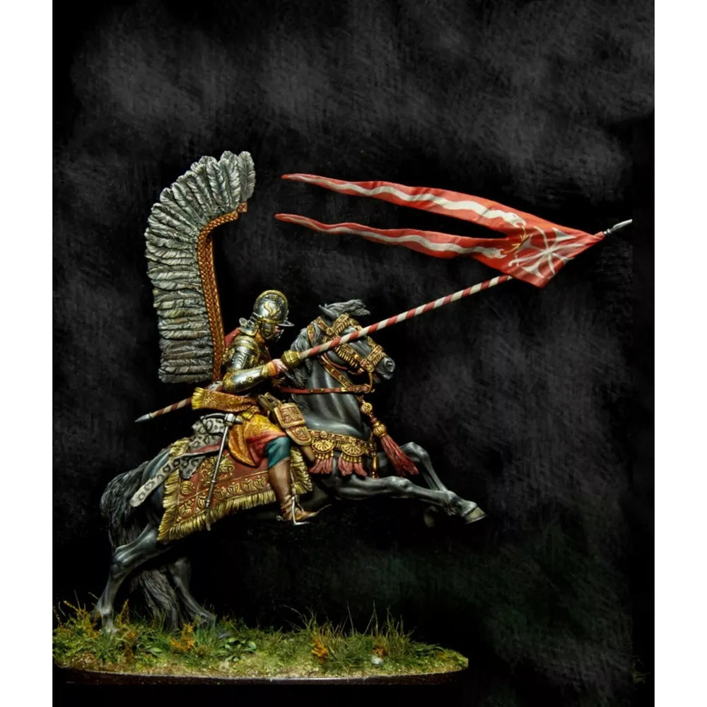 1/24 Napoleonic Polish Winged Cavalry, Resin Model Figure Kit, Unassembled and Unpainted