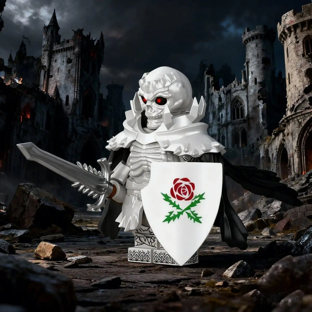 Medieval Skeleton Knight & Horse, 2 Figures, Resin Model Figure Kit, Unassembled and Unpainted