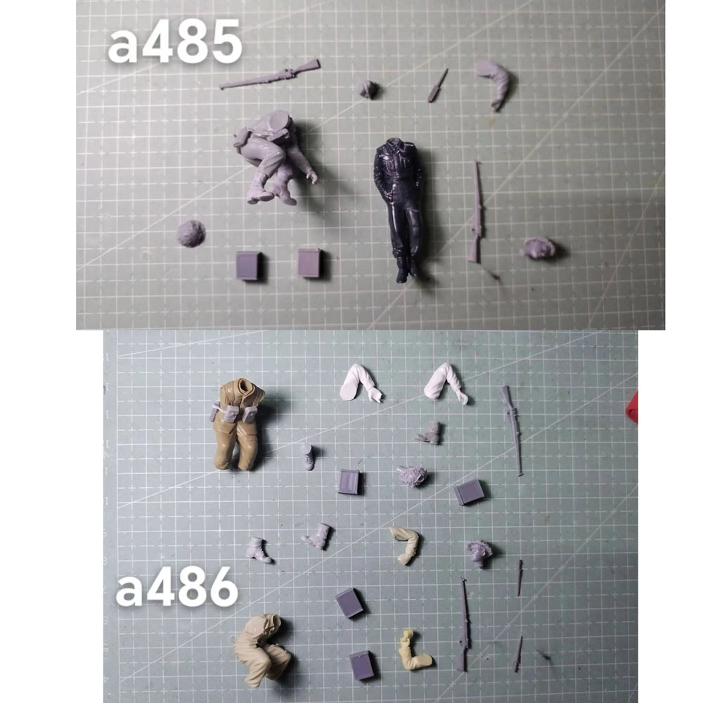 1/35 WWII New Zealand Soldiers, 4 Figures, Resin Model Figure Kit, Unassembled and Unpainted