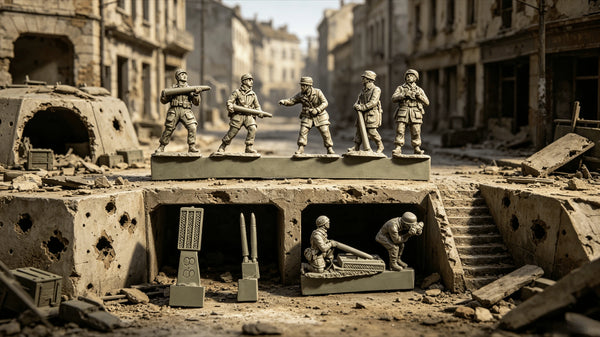 1/72 WWII Infantry Supply Team, 6 Figures, Resin Model Figure Kit, Unassembled and Unpainted