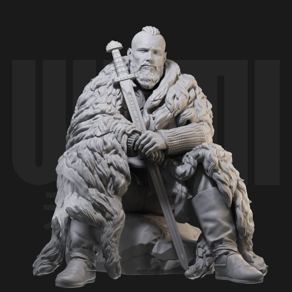 1/24 Medieval Viking Bjorn Ironside, Resin Model Figure Kit, Unassembled and Unpainted