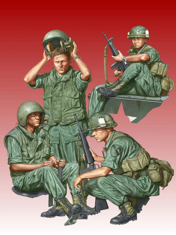 1/16 Modern M1113 Armored Personnel Carrier Crew, 8 Figures, Resin Model Figure Kit, Unassembled and Unpainted