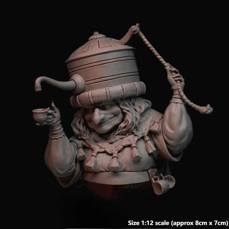 1/12 Magical Tea Seller, Resin Model Bust Kit, Fantasy Theme, Unassembled and Unpainted