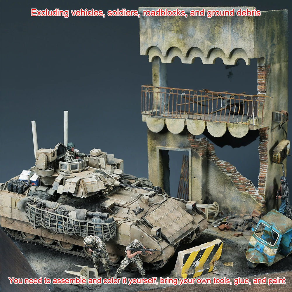 1/35 Medieval Middle Eastern Fortress, Resin Model Diorama Kit, Unassembled and Unpainted