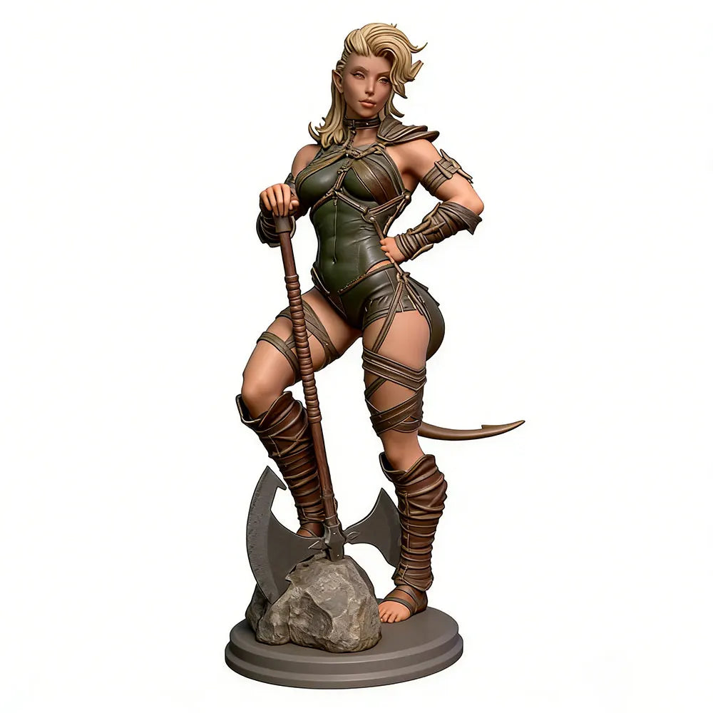 75mm Female Orc Warrior, Resin Model Figure Kit, Fantasy Theme, Unassembled and Unpainted