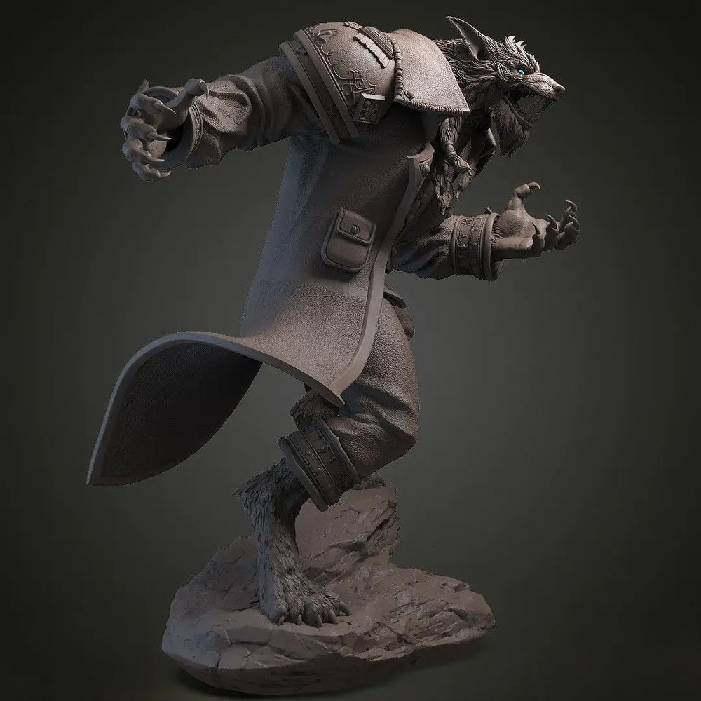 240mm Werewolf Leader, Resin Model Creature Kit, Fantasy Theme, Unassembled and Unpainted