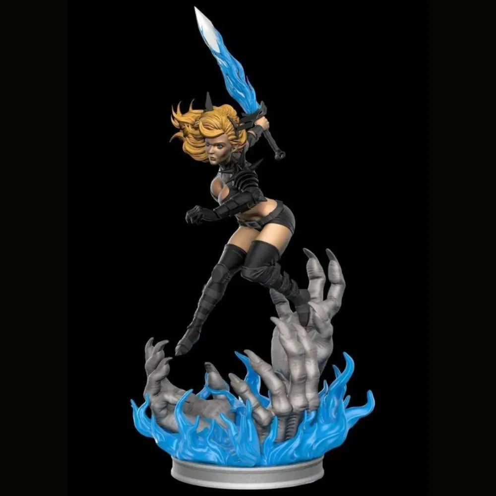 75mm Female Anime Demon Warrior, Resin Model Figure Kit, Anime Theme, Unassembled and Unpainted