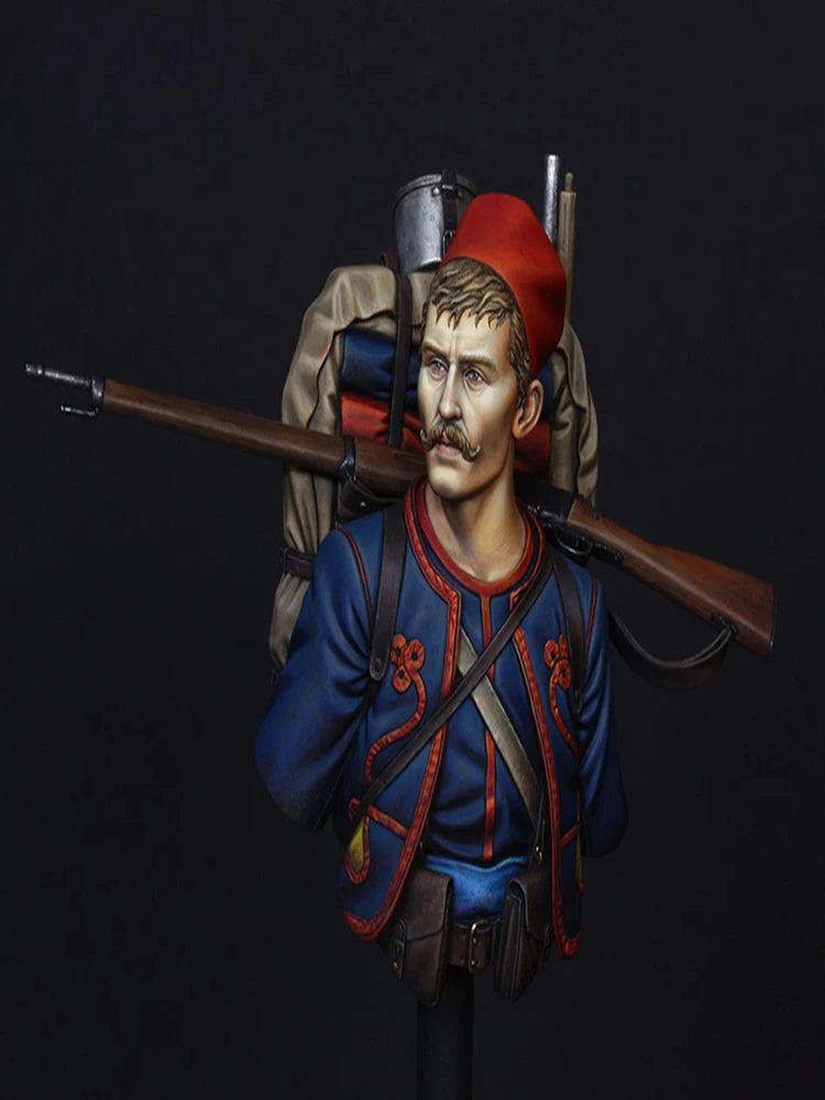 1/10 Napoleonic French Light Infantry, Resin Model Bust Kit, Unassembled and Unpainted