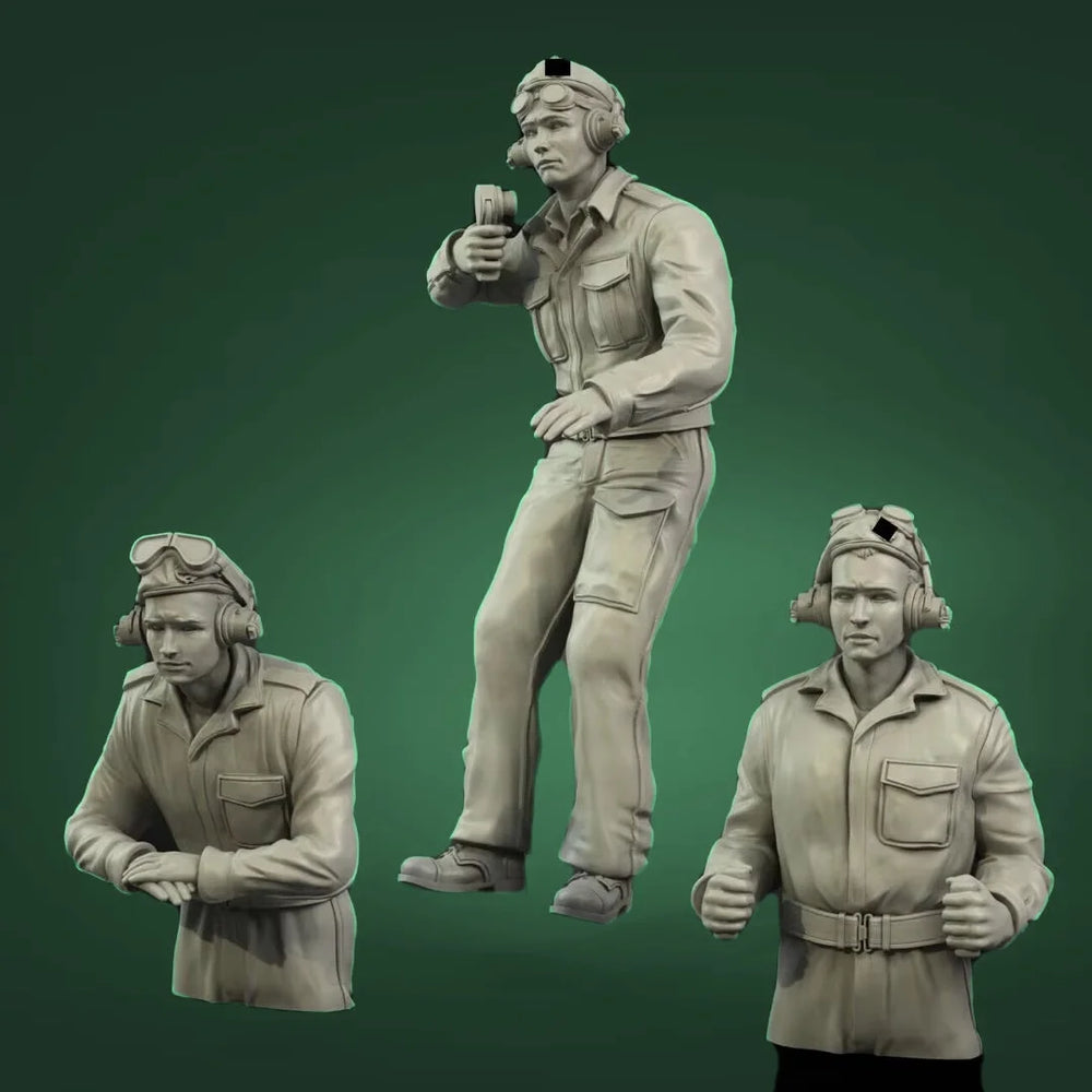 1/35 WWI Soldiers in Field Uniforms, 3 Figures, Resin Model Figure Kit, Unassembled and Unpainted