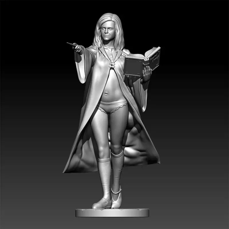 1/18 Female Spellcaster, Resin Model Figure Kit, Fantasy Theme, Unassembled and Unpainted