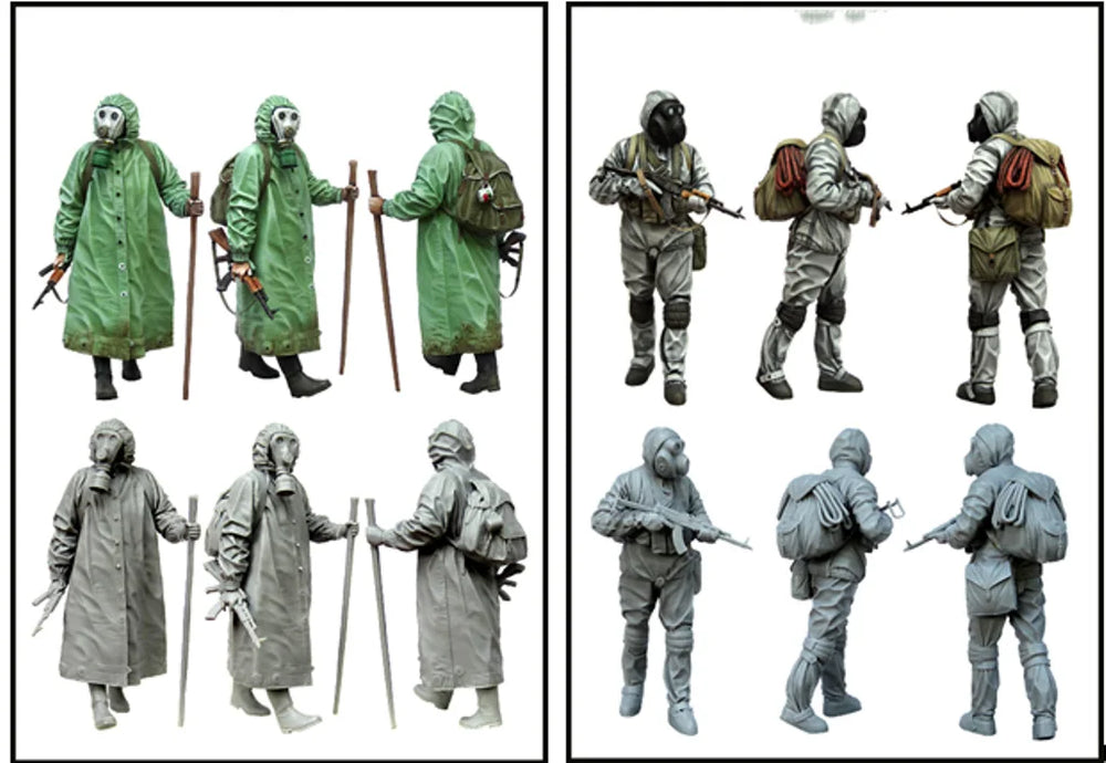 1/35 WWII Soviet Infantry in Winter Greatcoats, 12 Figures, Resin Model Figure Kit, Unassembled and Unpainted